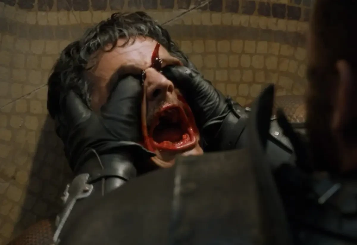 the mountain crushes oberyn's eyes through his skull in game of thrones