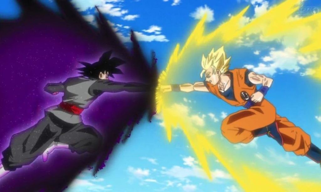 Black Goku and Super Saiyan 2 Goku Dragon Ball Super