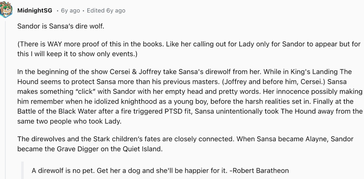 Game of Thrones fan theory
