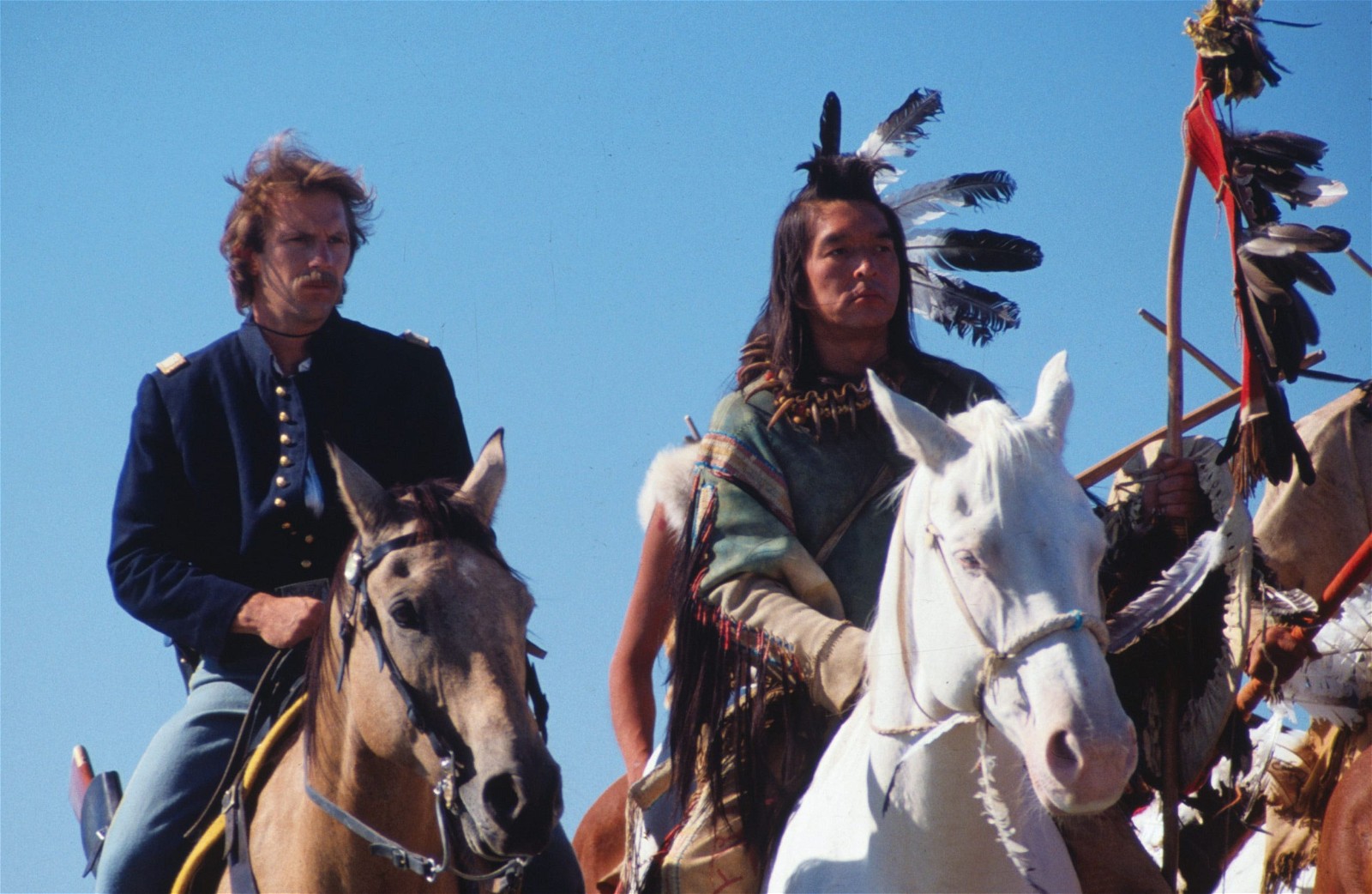 Kevin Costner (L) in Dances With Wolves (1990) [Credit: Orion Pictures]
