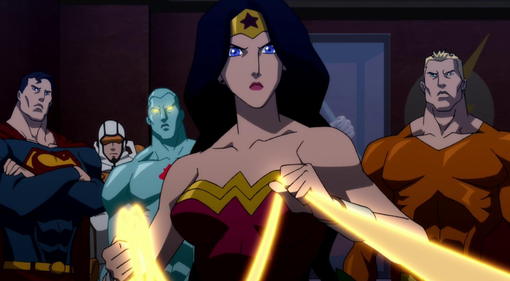 The Justice League in the DCAU film released in 2013 film