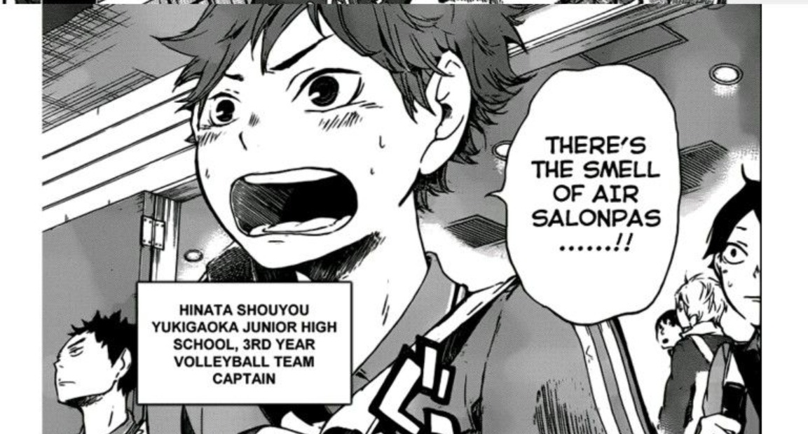 Hinata's First Line in Haikyu!!