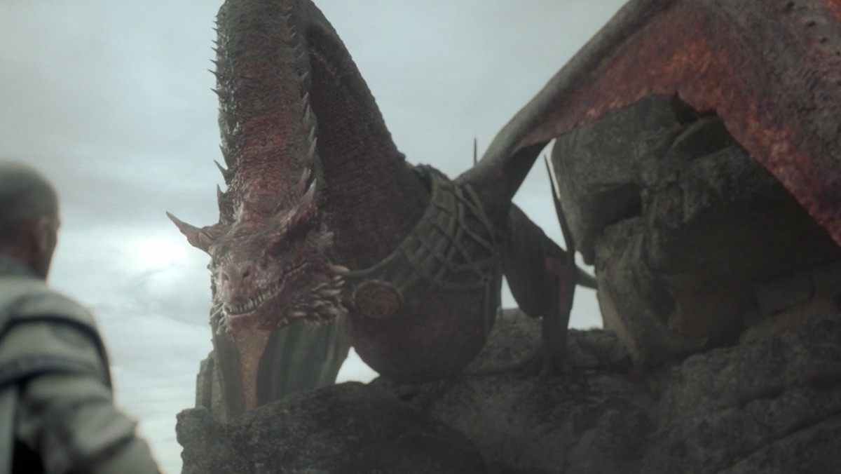 A dragon in the HBO show House of the Dragon