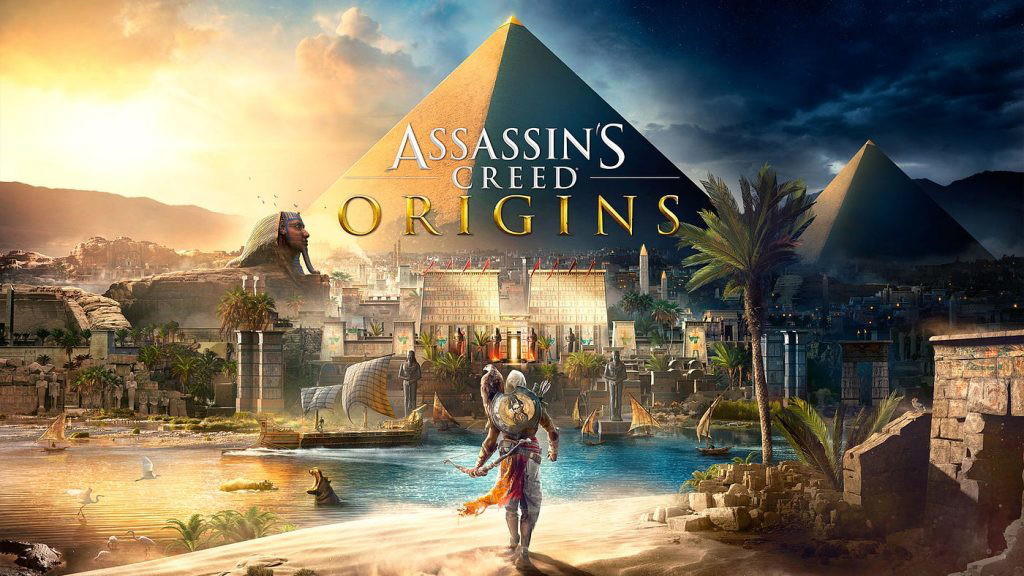 Assassin's Creed Origins cover art and logo.