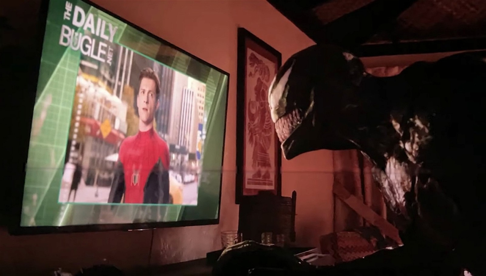 Tom Holland's Spider-Man in Venom 2 in the post-credit scene.