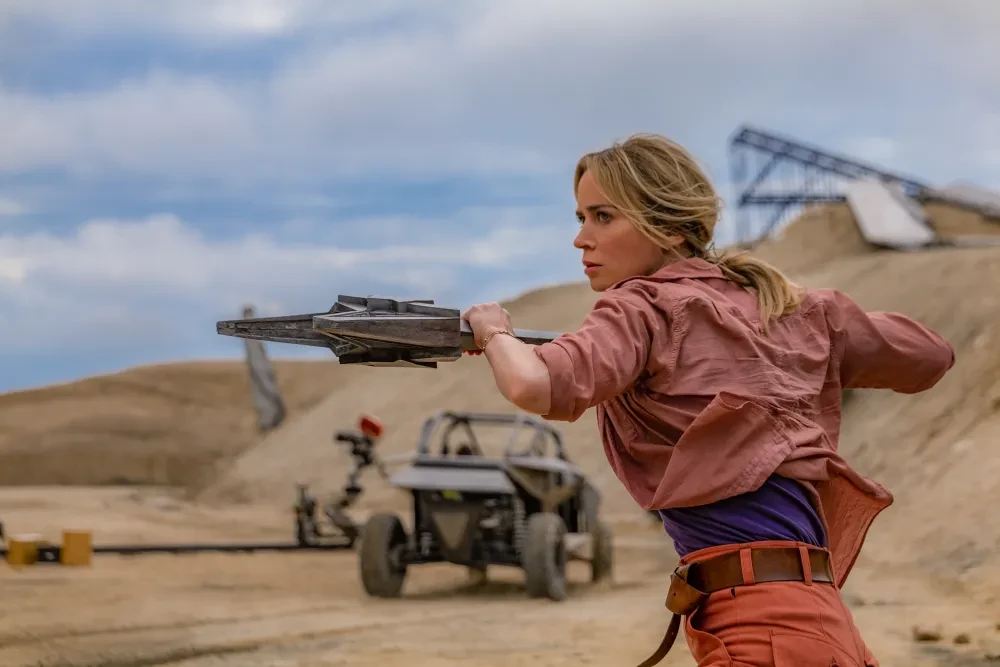 Emily Blunt in the climactic action sequence in The Fall Guy