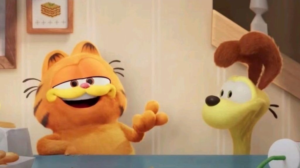 Chris Pratt and Ving Rhames voice the characters of Garfield and Otto in The Garfield Movie (2024) | Image via Sony Pictures