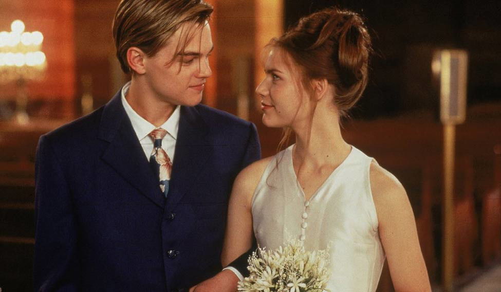 Claire Danes and Leonardo DiCaprio in Romeo + Juliet