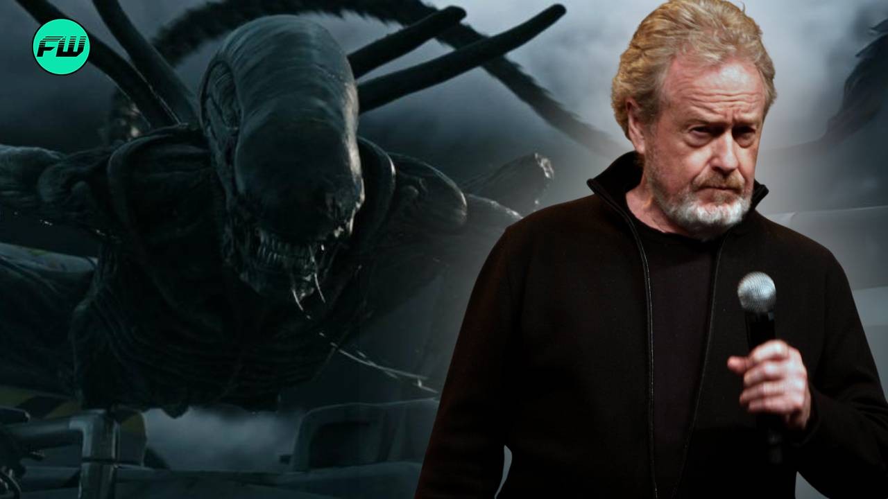 Ridley Scott with Alien Xenomorph