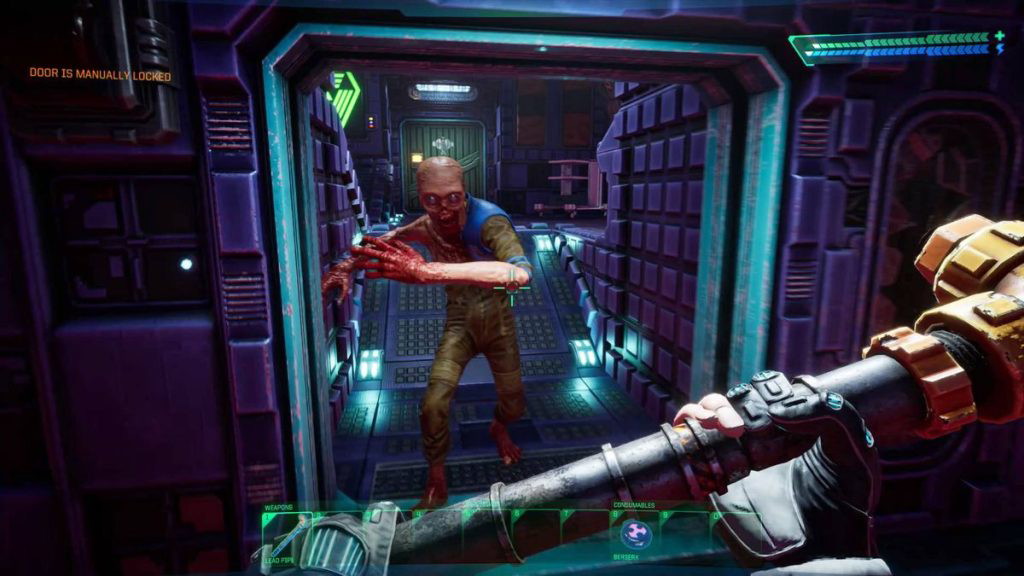 Melee combat in System Shock feels very cumbersome.