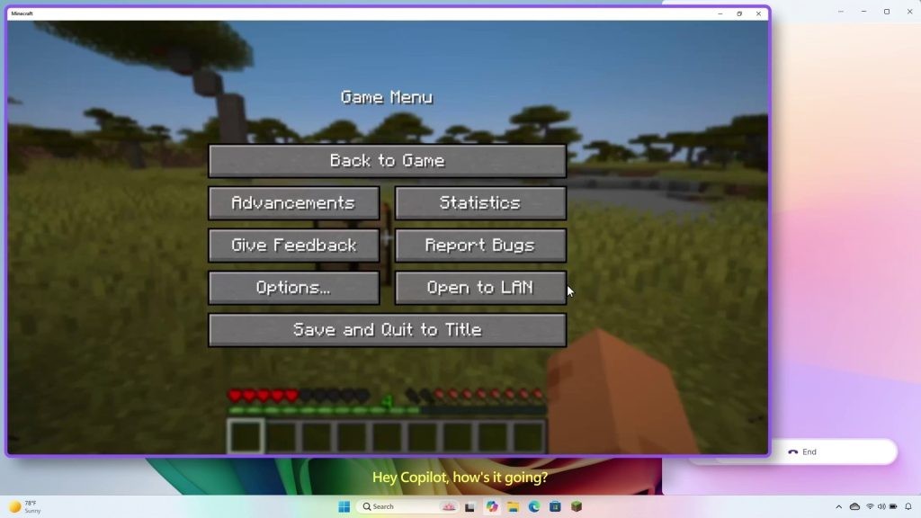 Minecraft peut désormais utiliser Copilot de Microsoft pour aider activement le joueur.