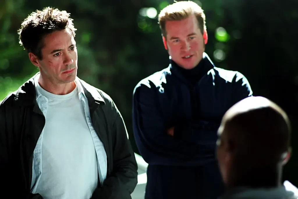 Downey Jr. and Kilmer in a still from the movie. | Credit: Warner Bros. Pictures.
