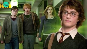 Daniel Radcliffe and the Golden Trio in Harry Potter