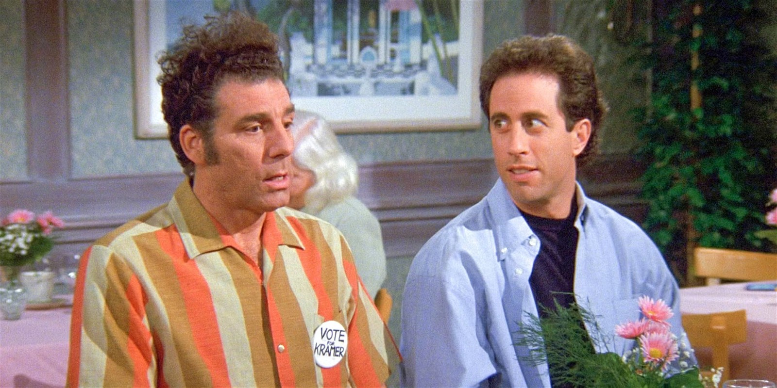 Michael Richards and Jerry Seinfeld in Seinfeld