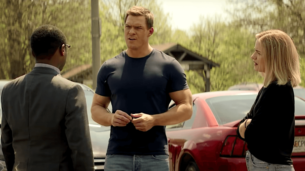 Alan Ritchson as the protagonist in his Reacher series. | Credit: Amazon Prime Video.
