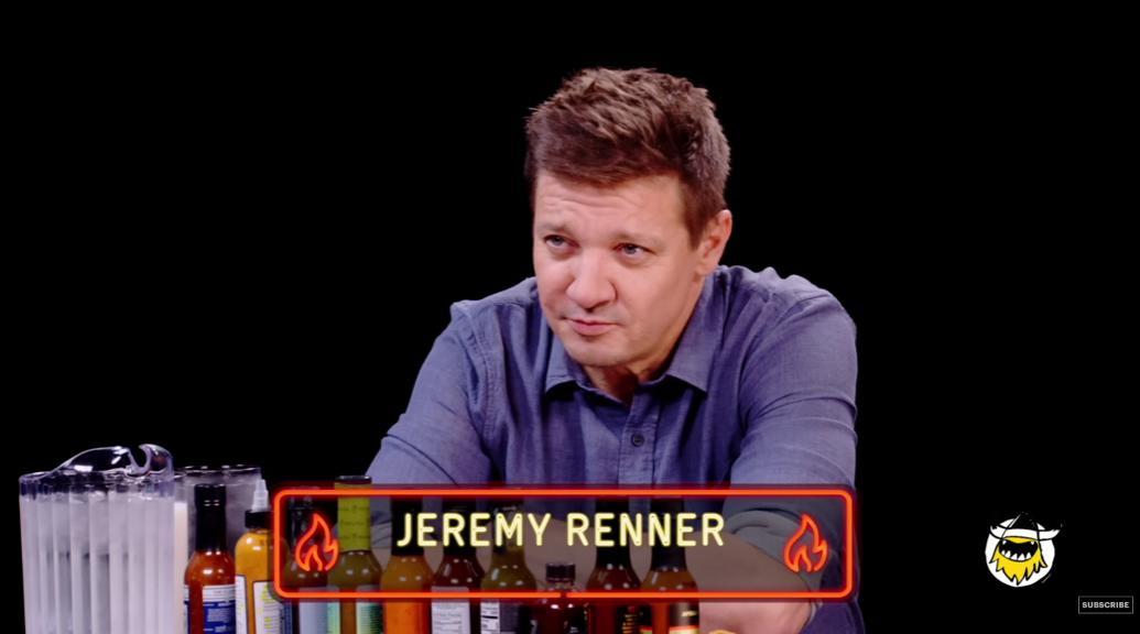 Jeremy Renner could not tolerate the heat as he was left teary-eyed