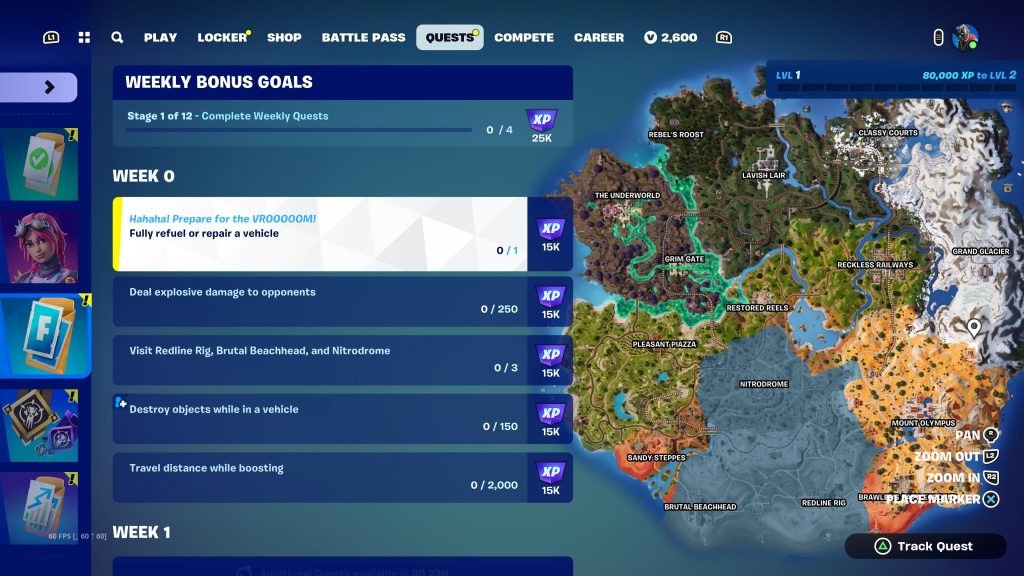The three new location on the map.