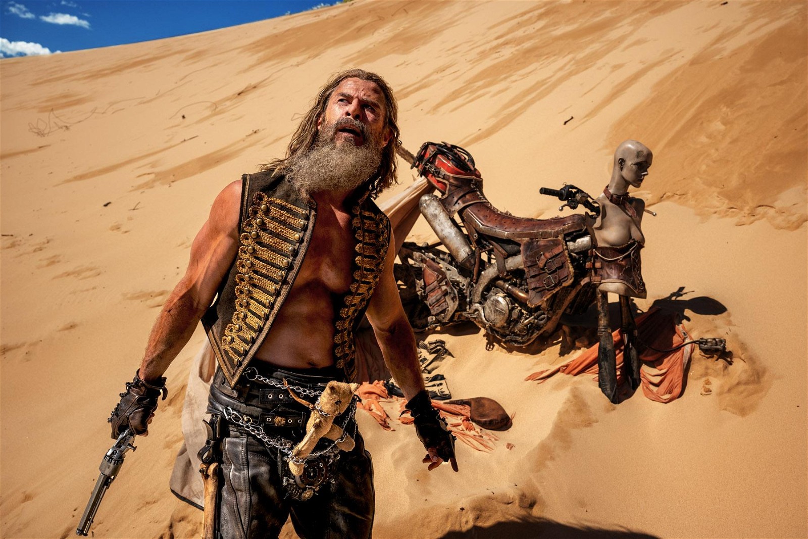 Chris Hemsworth plays Dementus in Furiosa: A Mad Max Saga
