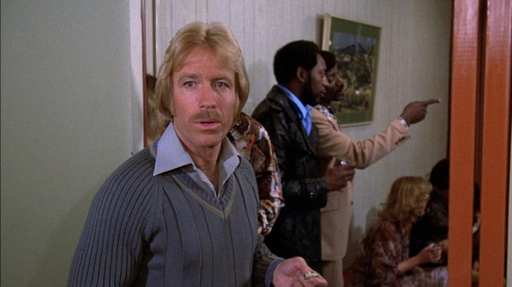 A still from A Force of One starring Chuck Norris