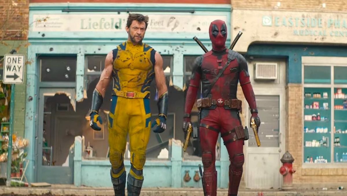 A shot of Ryan Reynolds as Deadpool and Hugh Jackman as Wolverine from Deadpool & Wolverine trailer | Marvel Entertainment