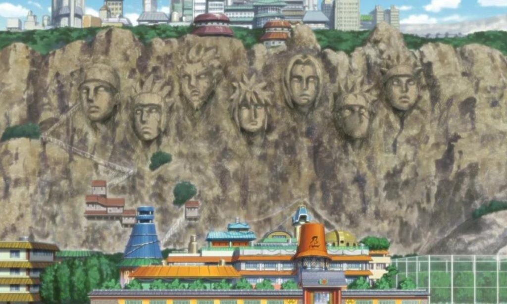 The Hokage Rock in Naruto by Masashi Kishimoto
