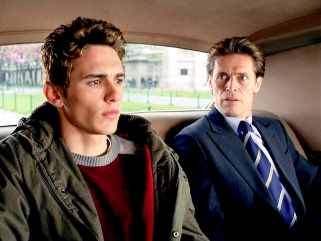 James Franco and Willem Dafoe in a car