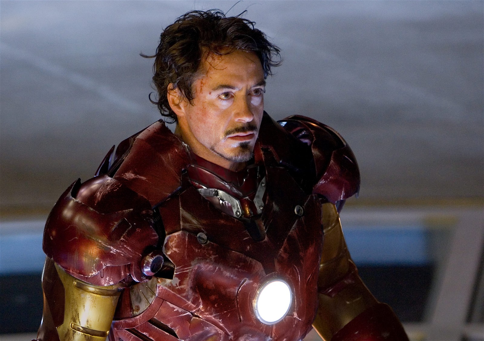 Robert Downey Jr in Iron Man suit