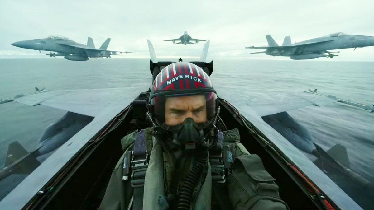 Tom Cruise in a scene from Top Gun: Maverick
