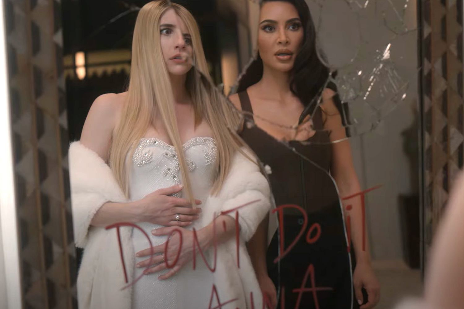 Kim Kardashian in a still from American Horror Story: Delicate | FX