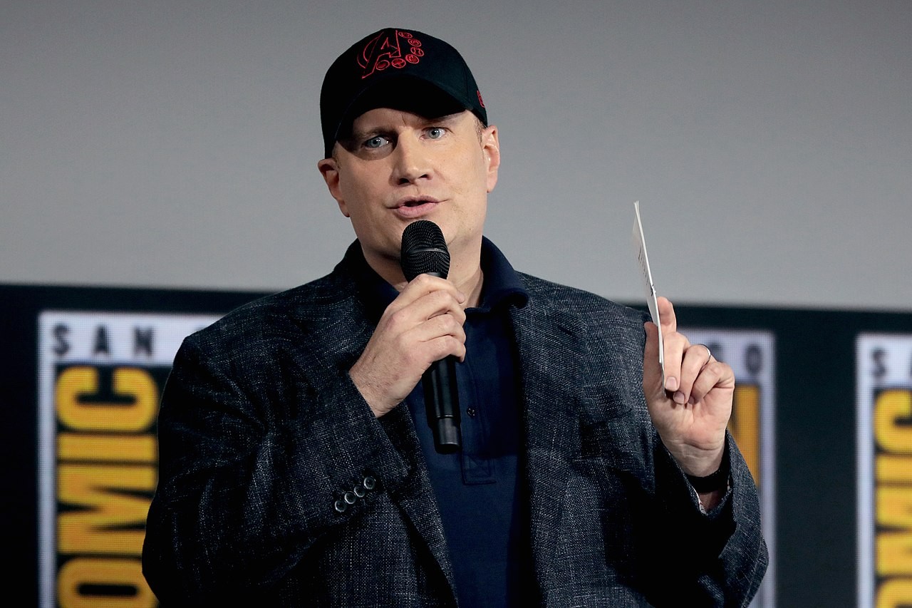 Kevin Feige speaking at the 2019 San Diego Comic Con International