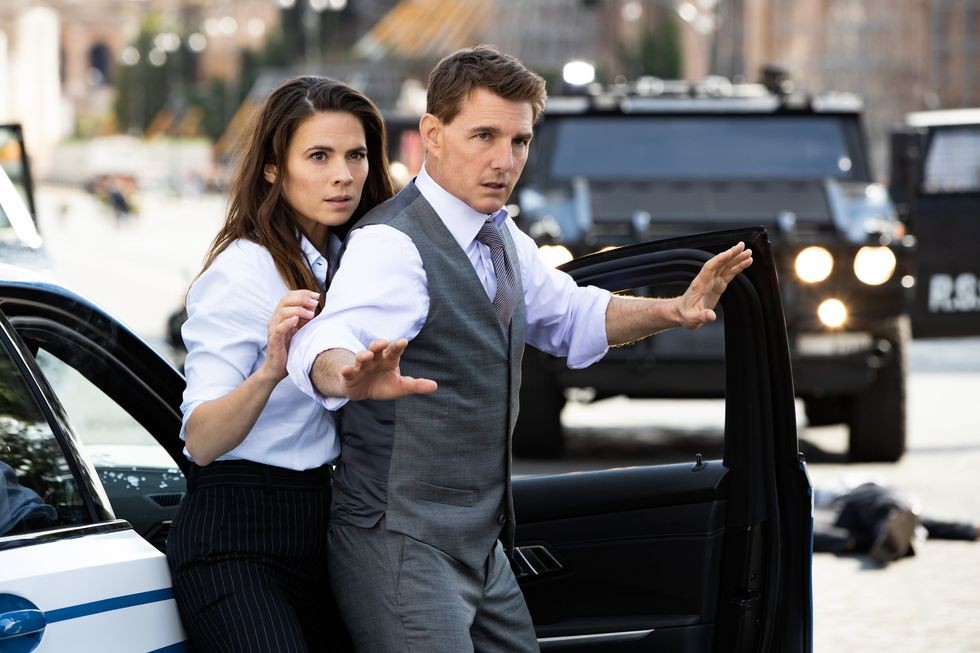 Tom Cruise and Hayley Atwell in Mission: Impossible – Dead Reckoning Part One