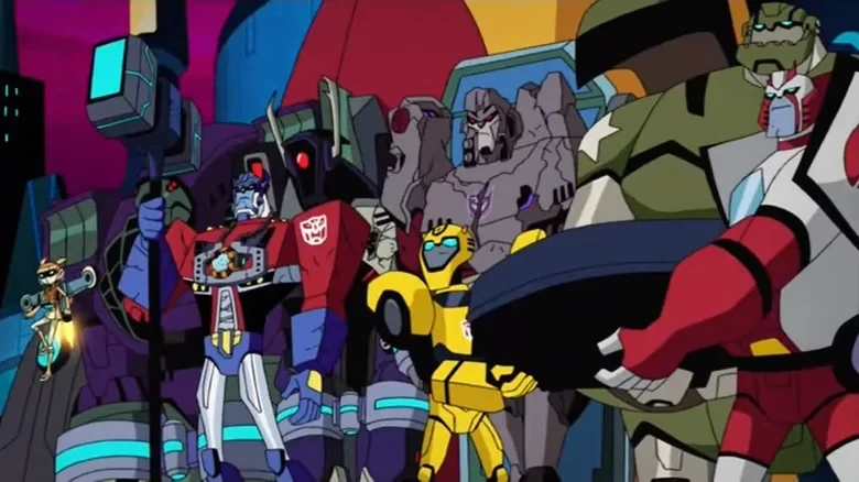 A still from the 2007 animated series, Transformers: Animated