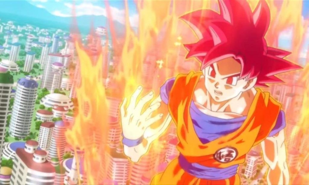 Goku's Super Saiyan God form Toei