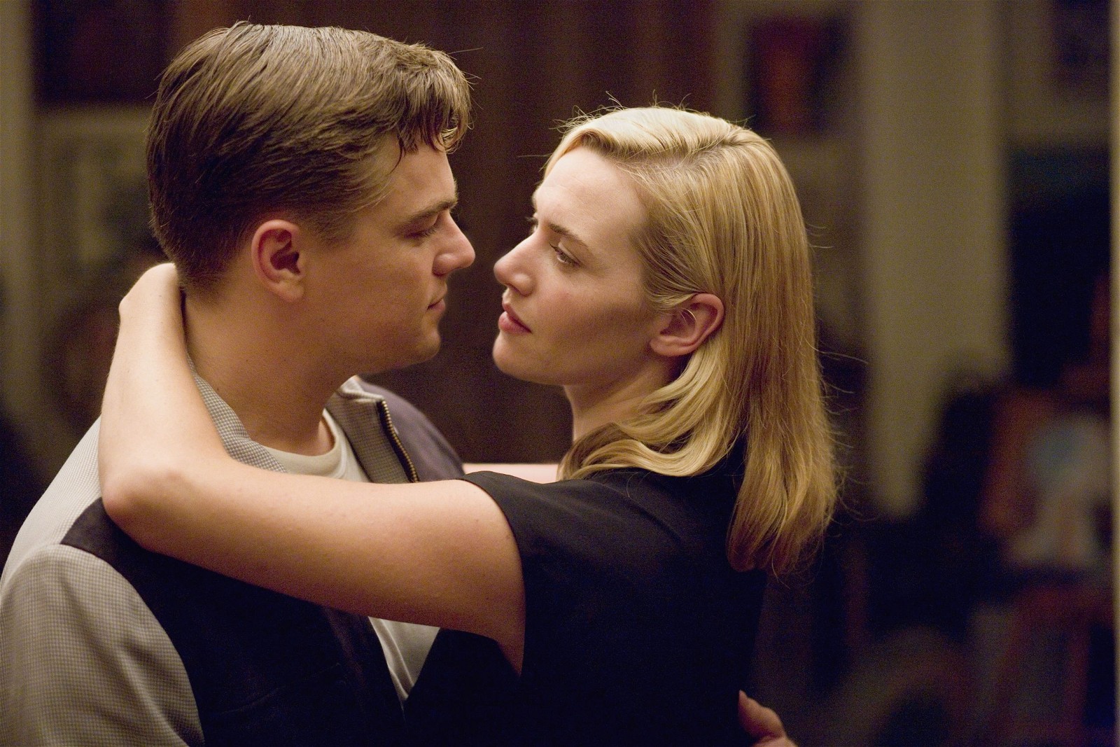 Leonardo DiCaprio and Kate Winslet in a still from Revolutionary Road