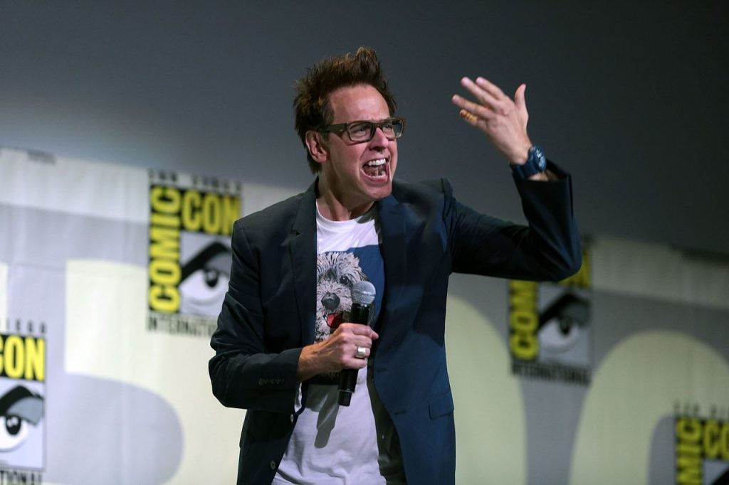 James Gunn speaking at the 2016 San Diego Comic Con International, for Guardians of the Galaxy Vol. 2 | Gage Skidmore for WIkimedia Commons
