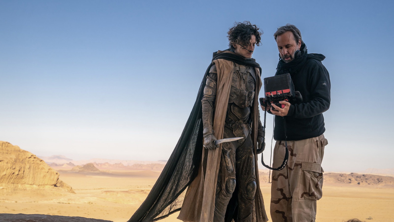 Denis Villeneuve on the sets of Dune: Part Two