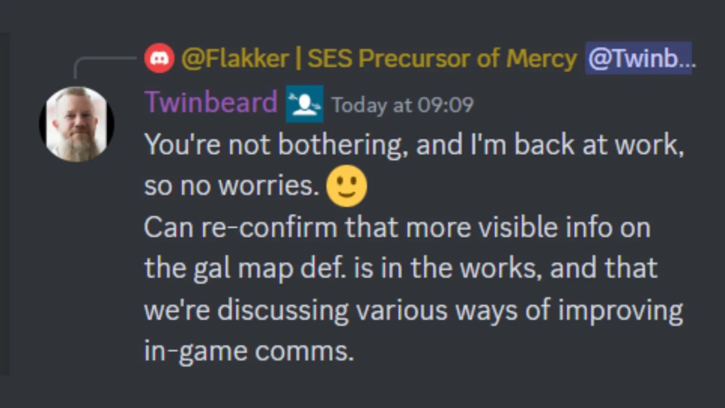 The Community Manager has already mentioned the changes on Discord.