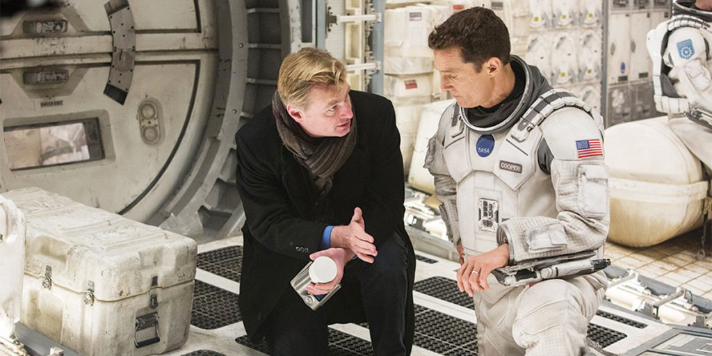 Christopher Nolan and Matthew McConaughey on the set of Interstellar / Paramount Pictures