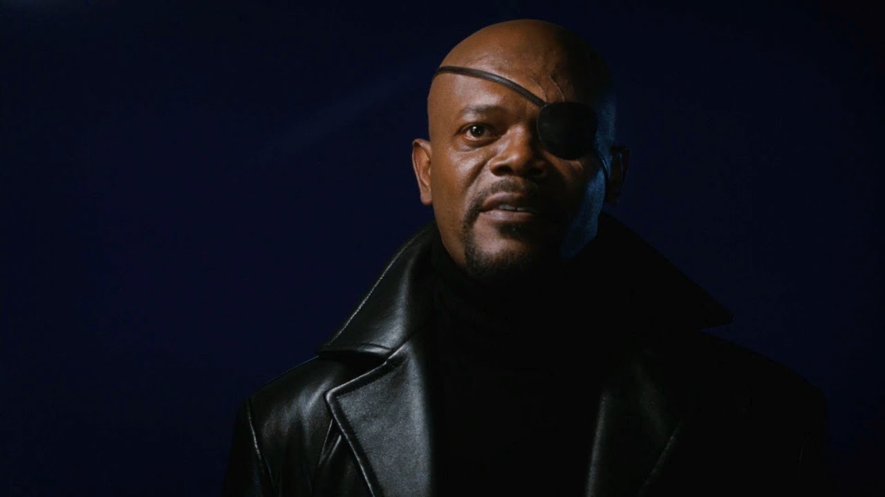 Samuel L. Jackson as Nick Fury in the post-credits scene of Iron Man