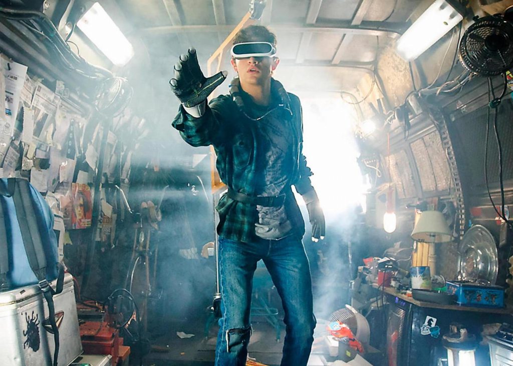 Tye Sheridan in a still from Ready Player One