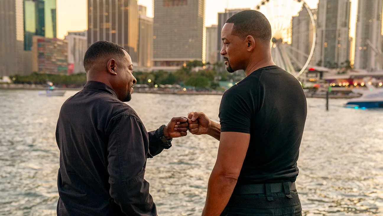 Will Smith and Martin Lawrence fist-bumping in Bad Boys: Ride or Die