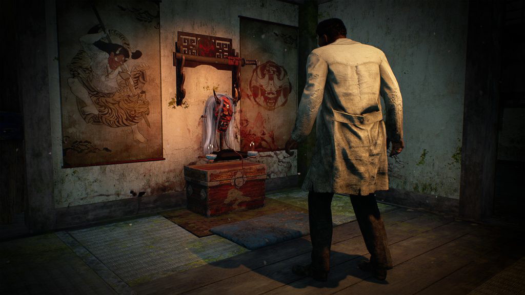 The image shows a player interacting in Dead by Daylight. 