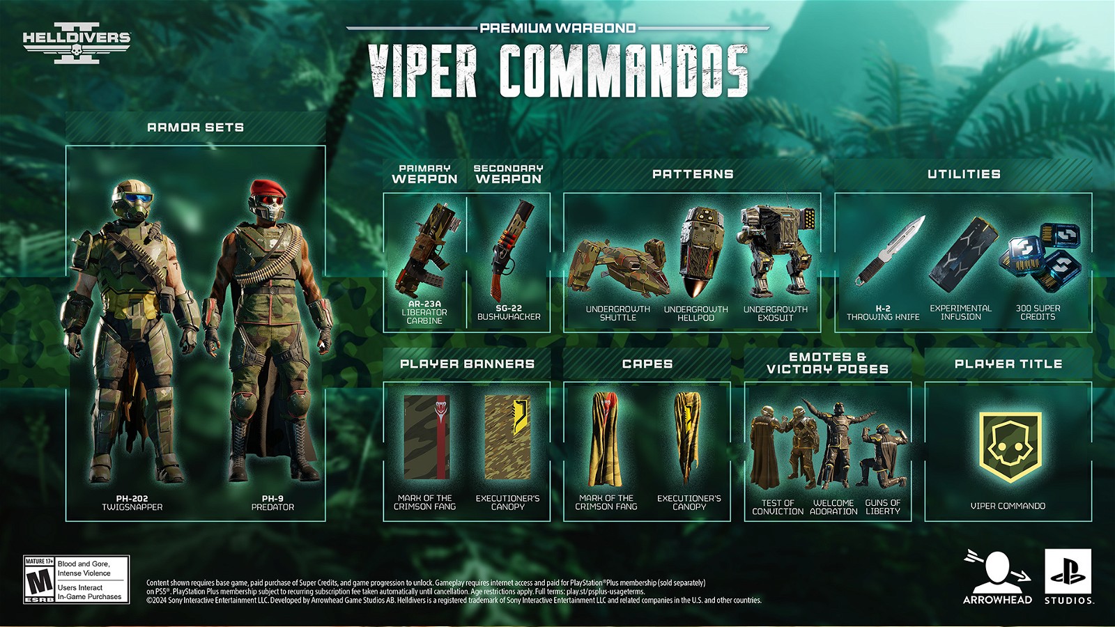 The Viper Commandos Premium Warbond for Helldivers 2 (via Arrowhead Game Studios)