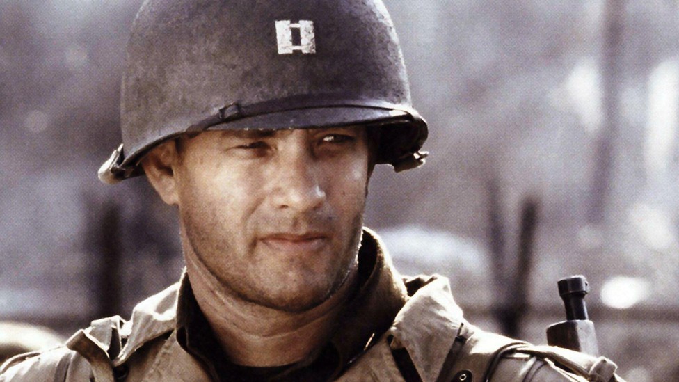 Tom Hanks in his Oscar-nominated role as Captain Miller in Saving Private Ryan