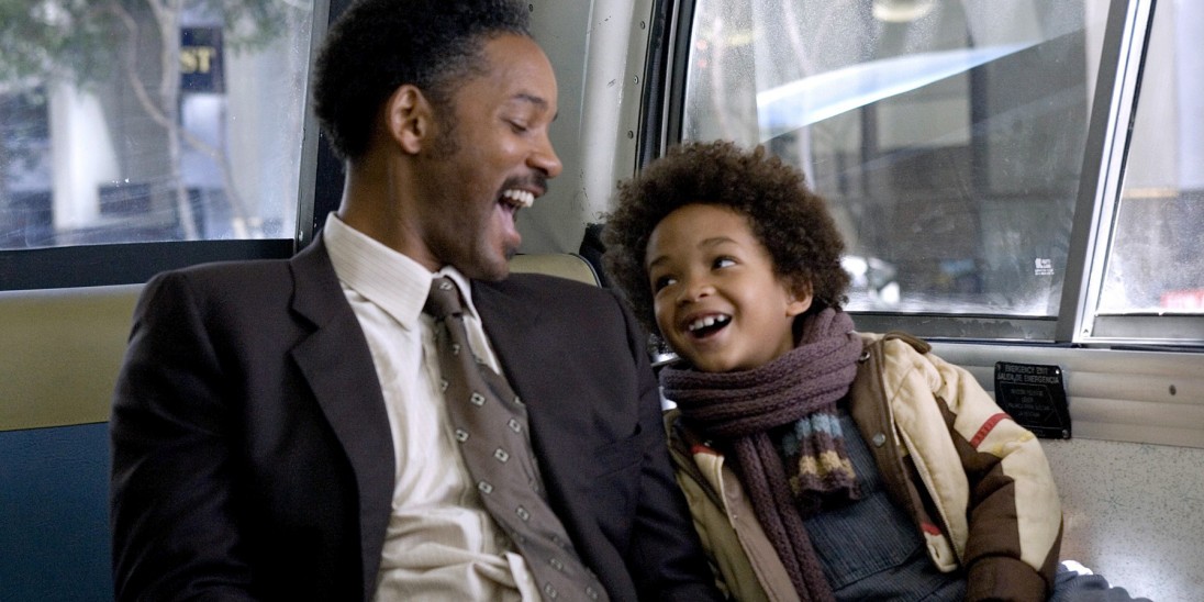 Will Smith and Jaden Smith share a sweet moment in The Pursuit of Happyness