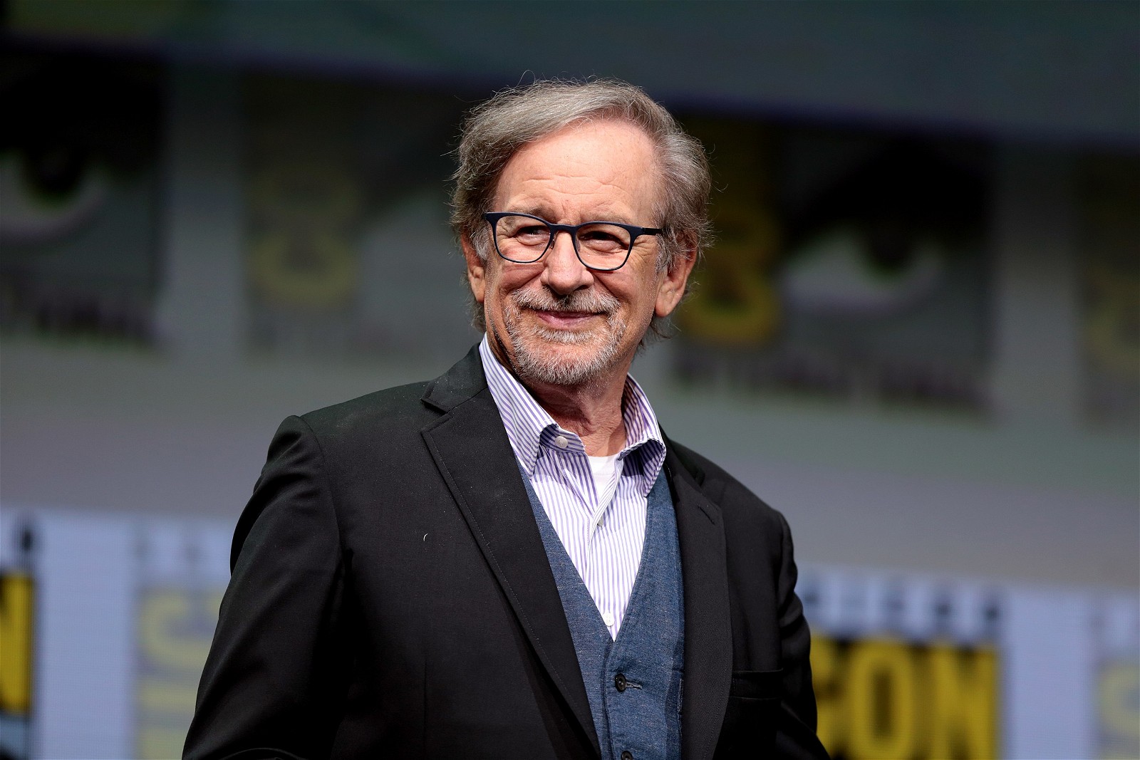 Steven Spielberg smiling at the 2017 San Diego Comic Con International