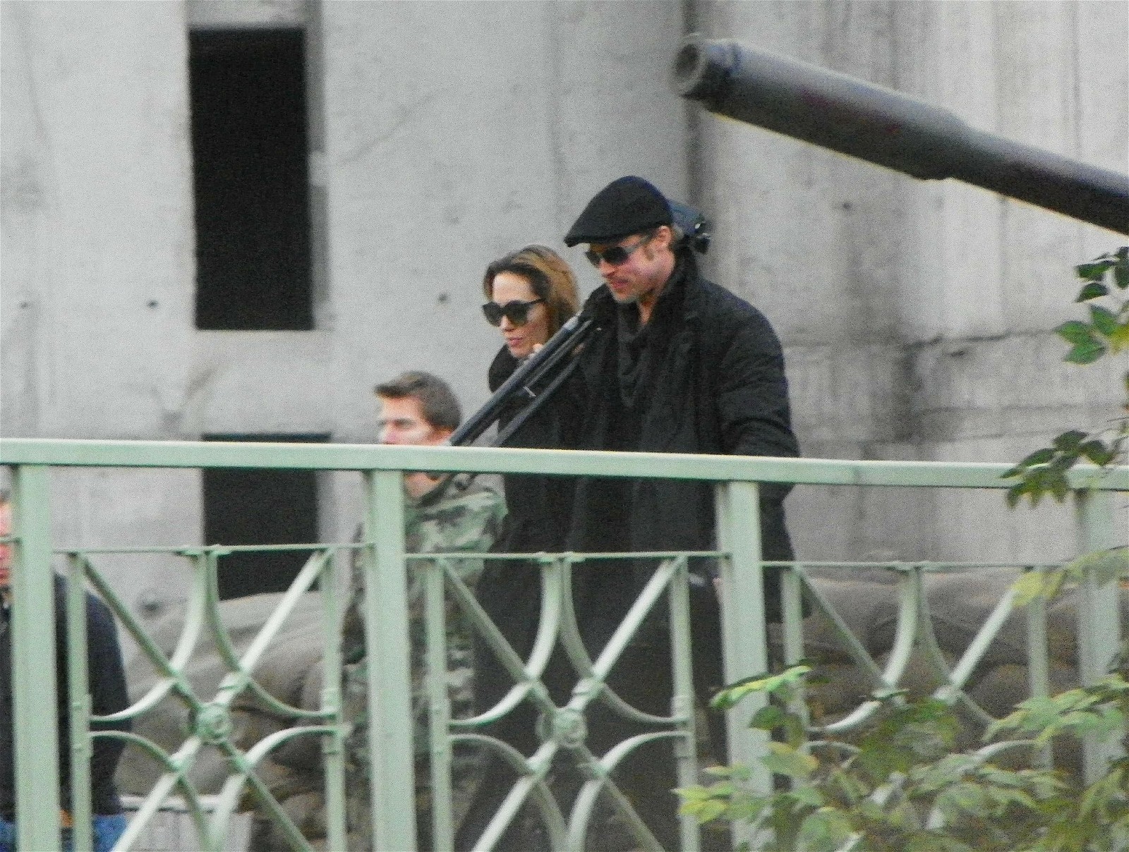 Brad Pitt and Angelina Jolie walking together