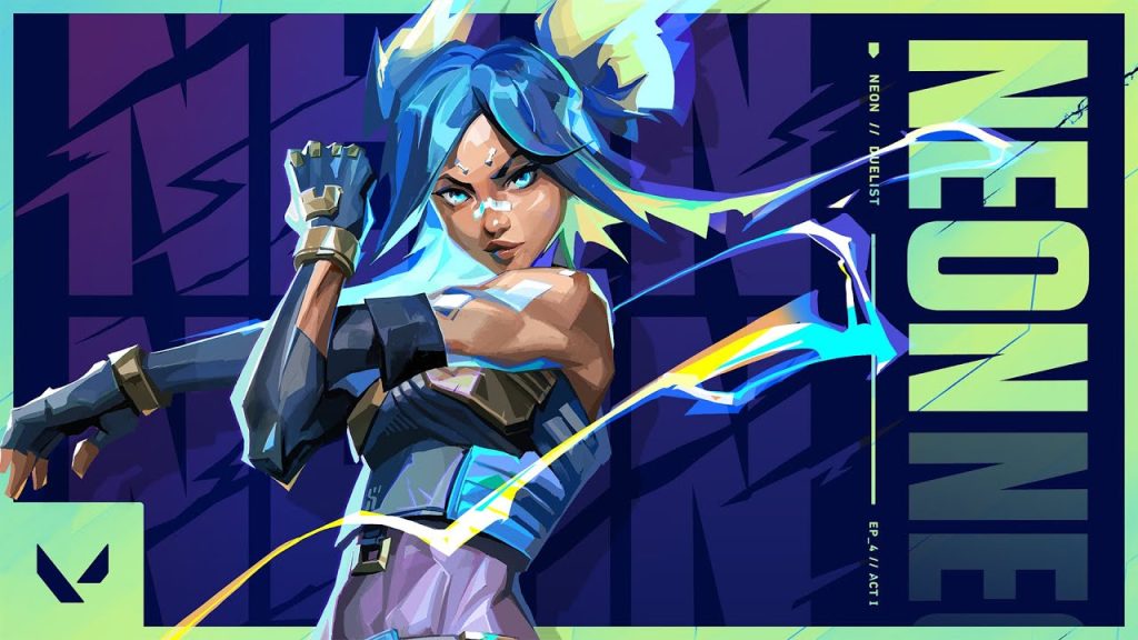 The image shows Neon when she was first introduced in Valorant 