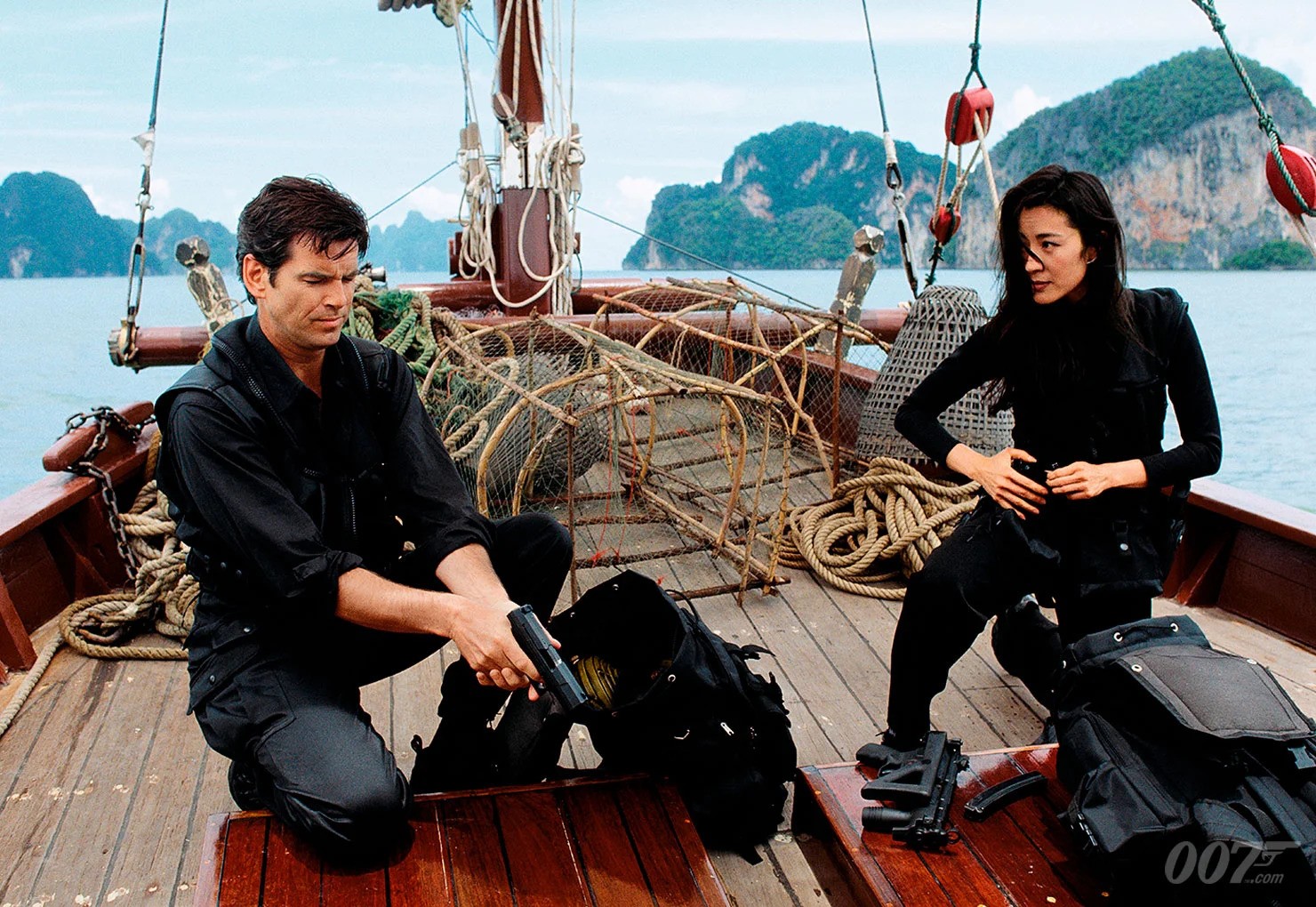 Pierce Brosnan and Michelle Yeoh in Tomorrow Never Dies [Credit: Universal Pictures/Eon Productions]