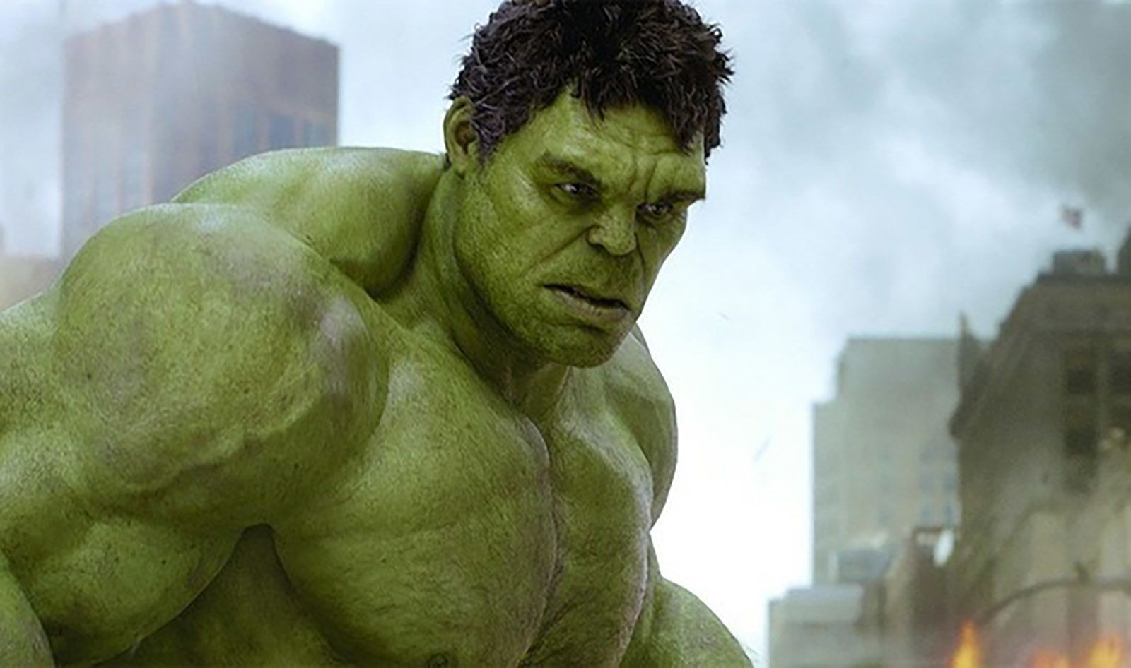 Mark Ruffalo turns into the Hulk in The Avengers